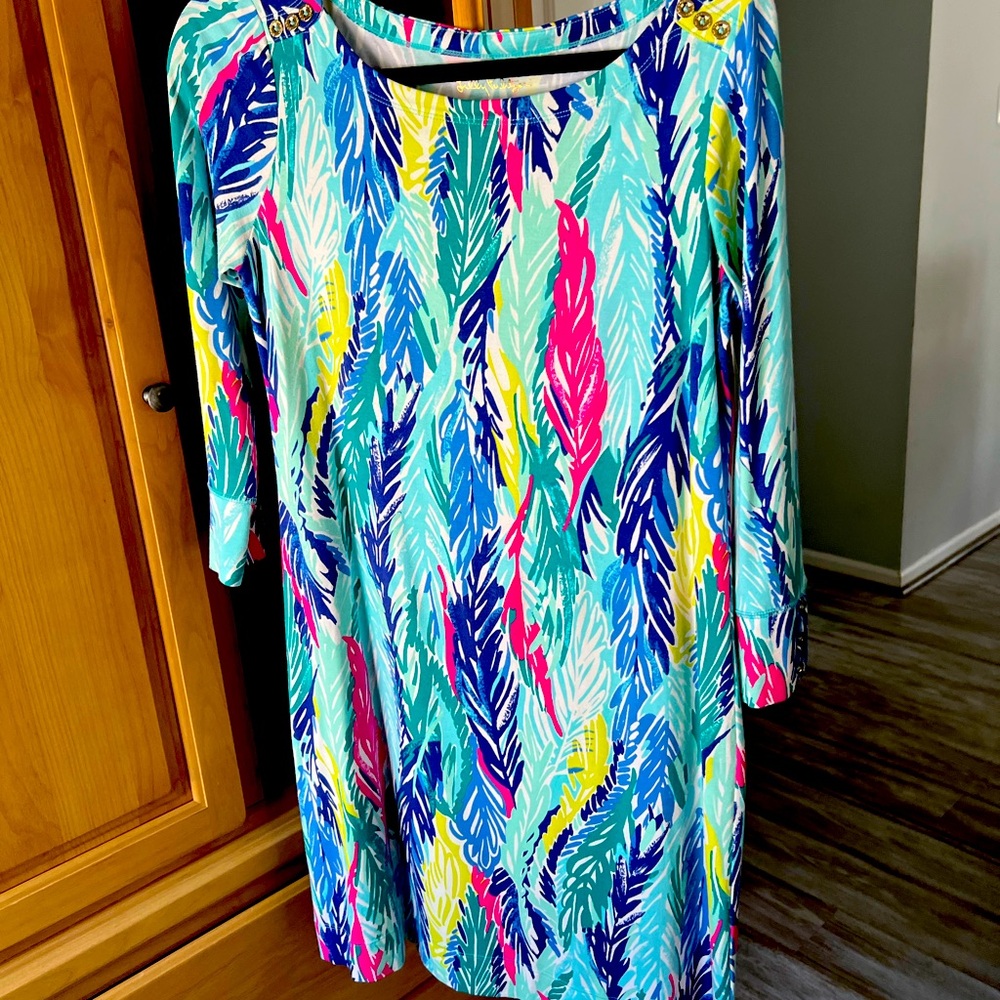 Lily Pulitzer Medium dress. Stretch cotton. Long sleeve sun protection.